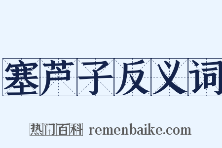 塞芦子反义词是什么意思的图片